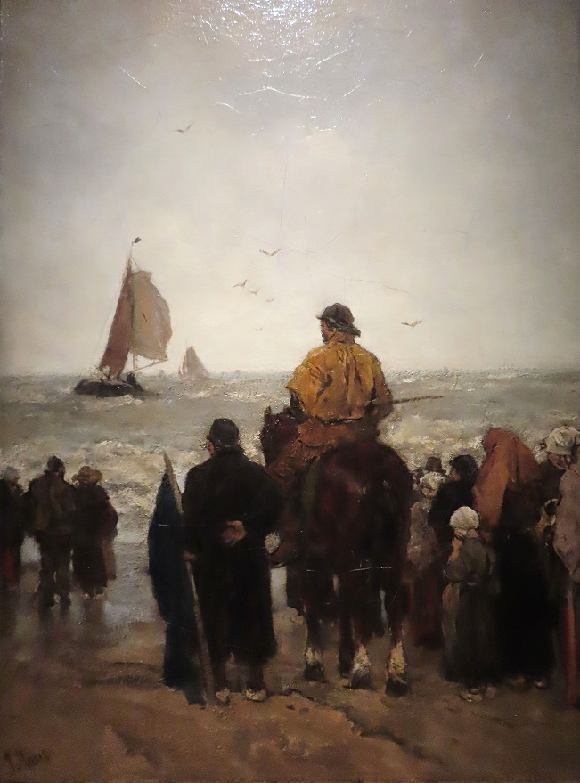 Jacob Maris, schilderij: Aankomst der boten, 1884, Rijksmuseum