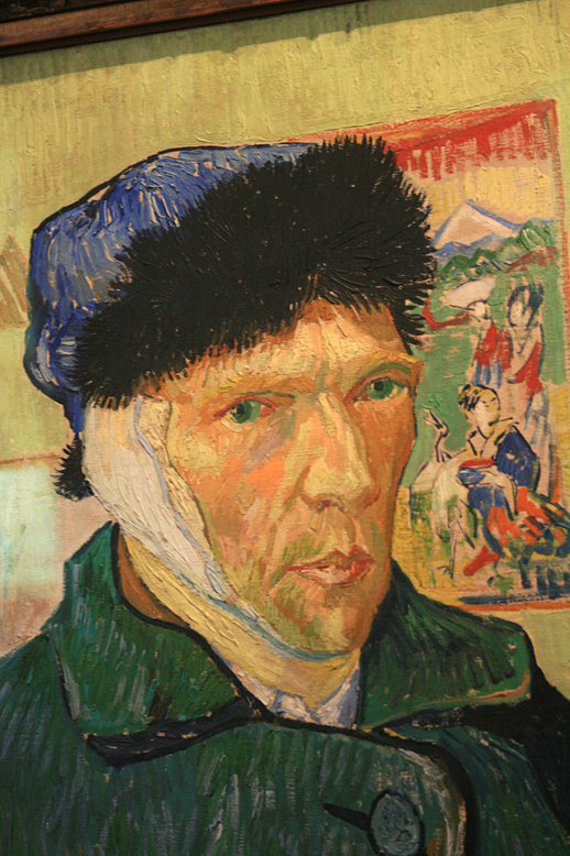 Vincent van Gogh, Selbstbildnis mit verbundenem Ohr, Gemälde in der Courtauld Gallery in London